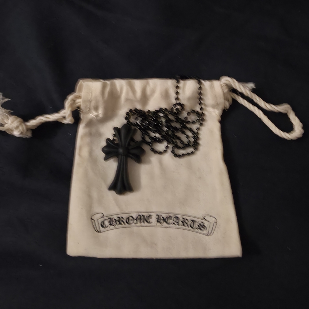Chrome Hearts Anniversary Silicone Cross Necklace